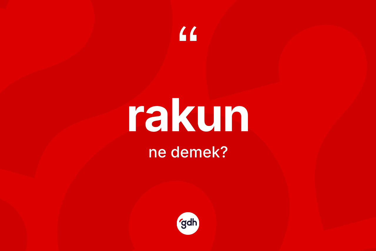 Rakun kelimesinin tanımı nedir? Rakunun halk arasındaki kullanımı nasıldır?