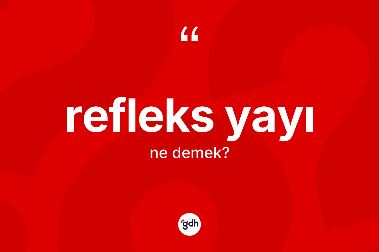 Refleks yayı ne anlama gelir?
