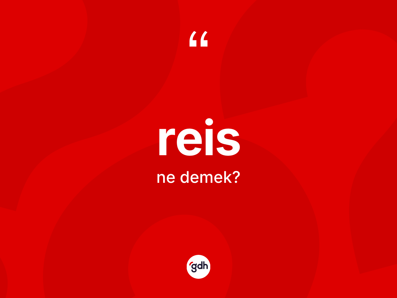 Reis kelimesinin sözlükteki tanımı nedir? Reisin sözlükteki anlamı nedir?