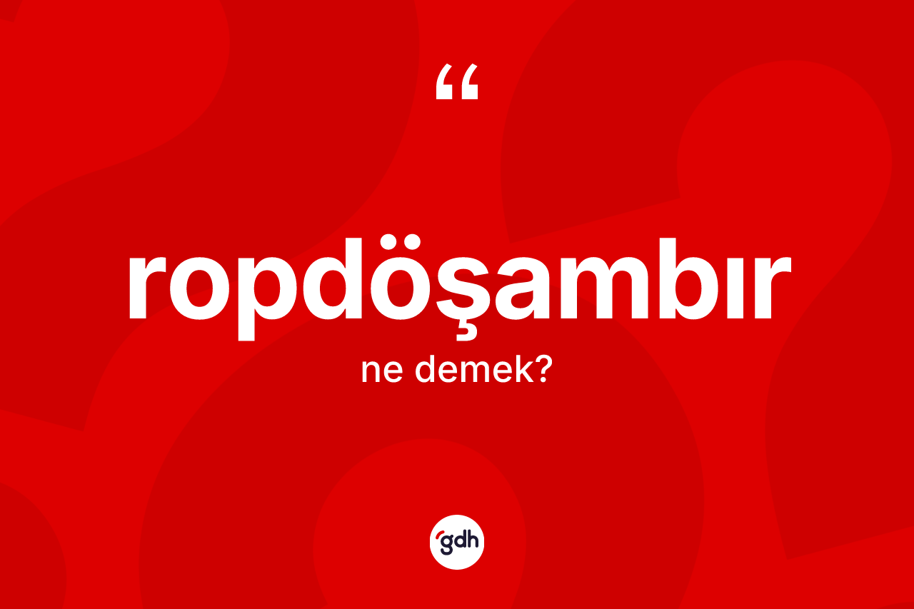 Ropdöşambır kelimesi ne demek?