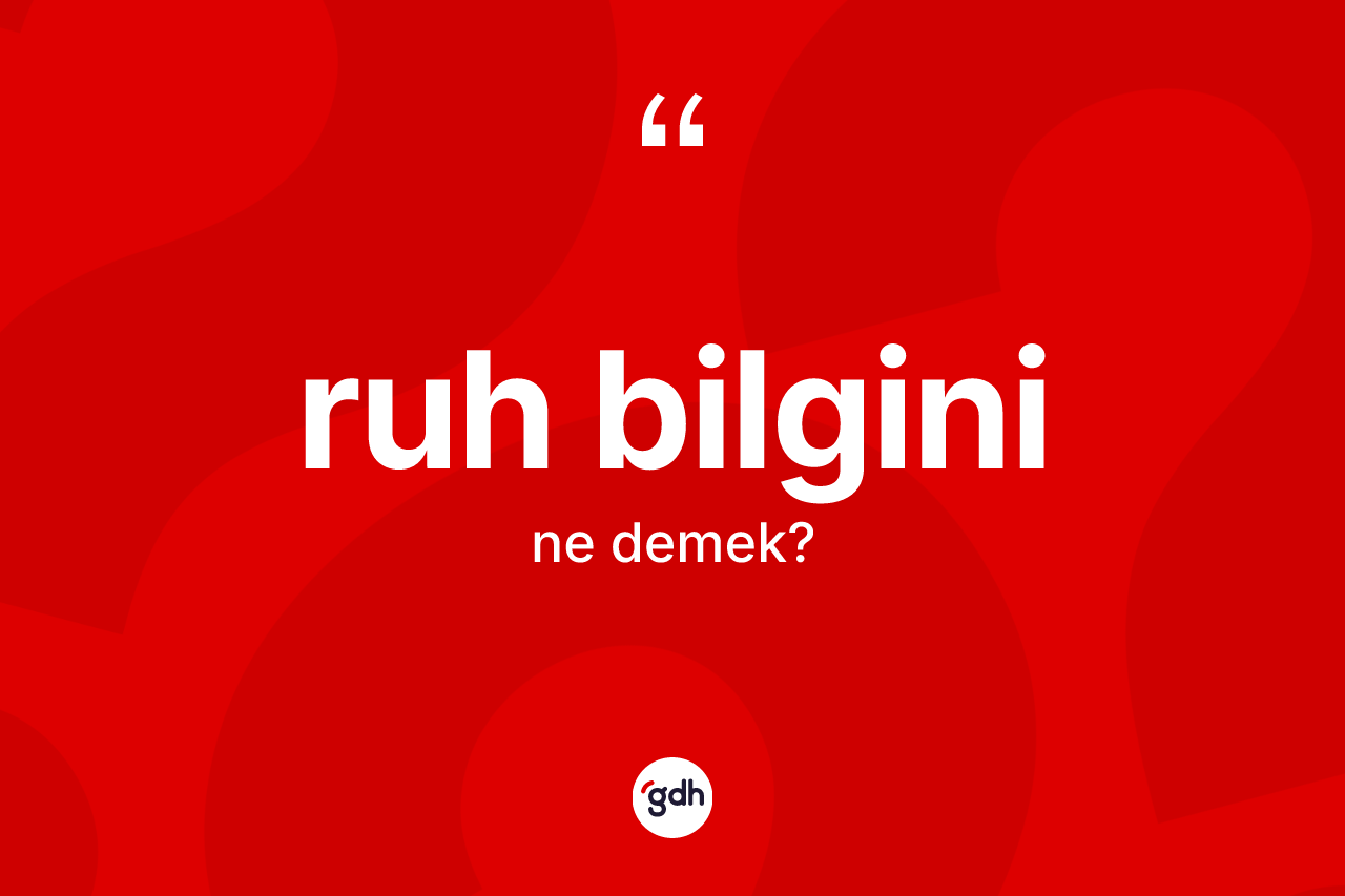 Ruh bilgini kelimesinin anlamı nedir?