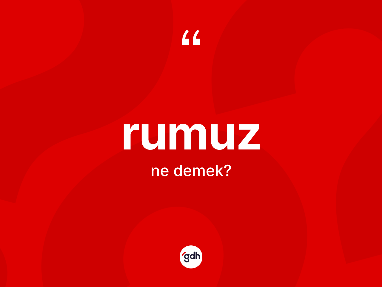 Rumuz kelimesinin tanımı nedir? Rumuz kelimesinin TDK anlamı nedir?