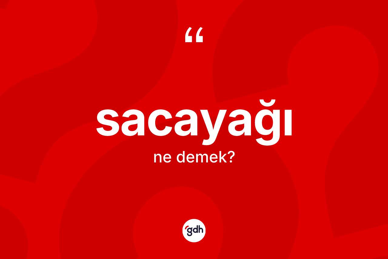 Sacayağı kelimesinin sözlükteki tanımı nedir?