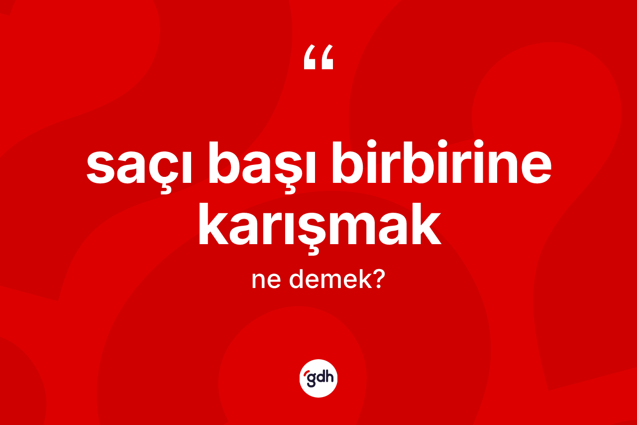 Saçı başı birbirine karışmak sözü ne demektir?