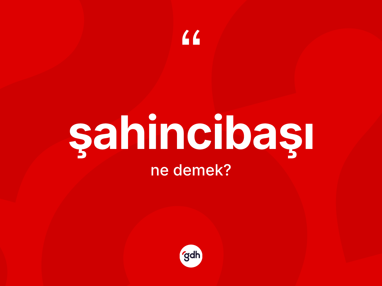 Şahincibaşı ne anlama gelir? Şahincibaşının kısaca tanımı nedir?