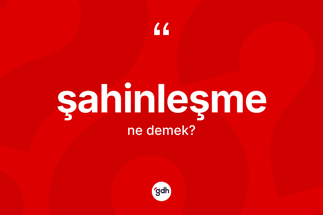 Şahinleşme kelimesinin sözlükteki tanımı nedir?