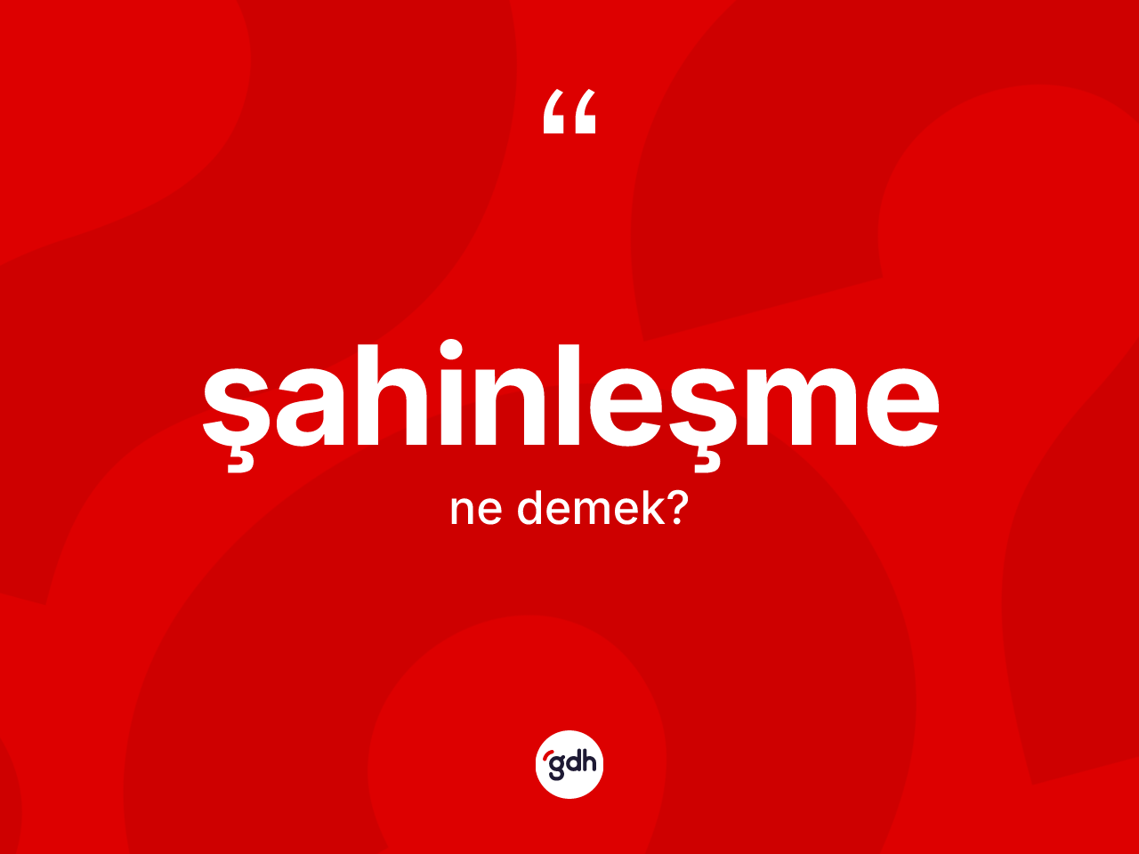 Şahinleşme kelimesinin sözlükteki tanımı nedir? Şahinleşmenin TDK'ya göre anlamı nedir?