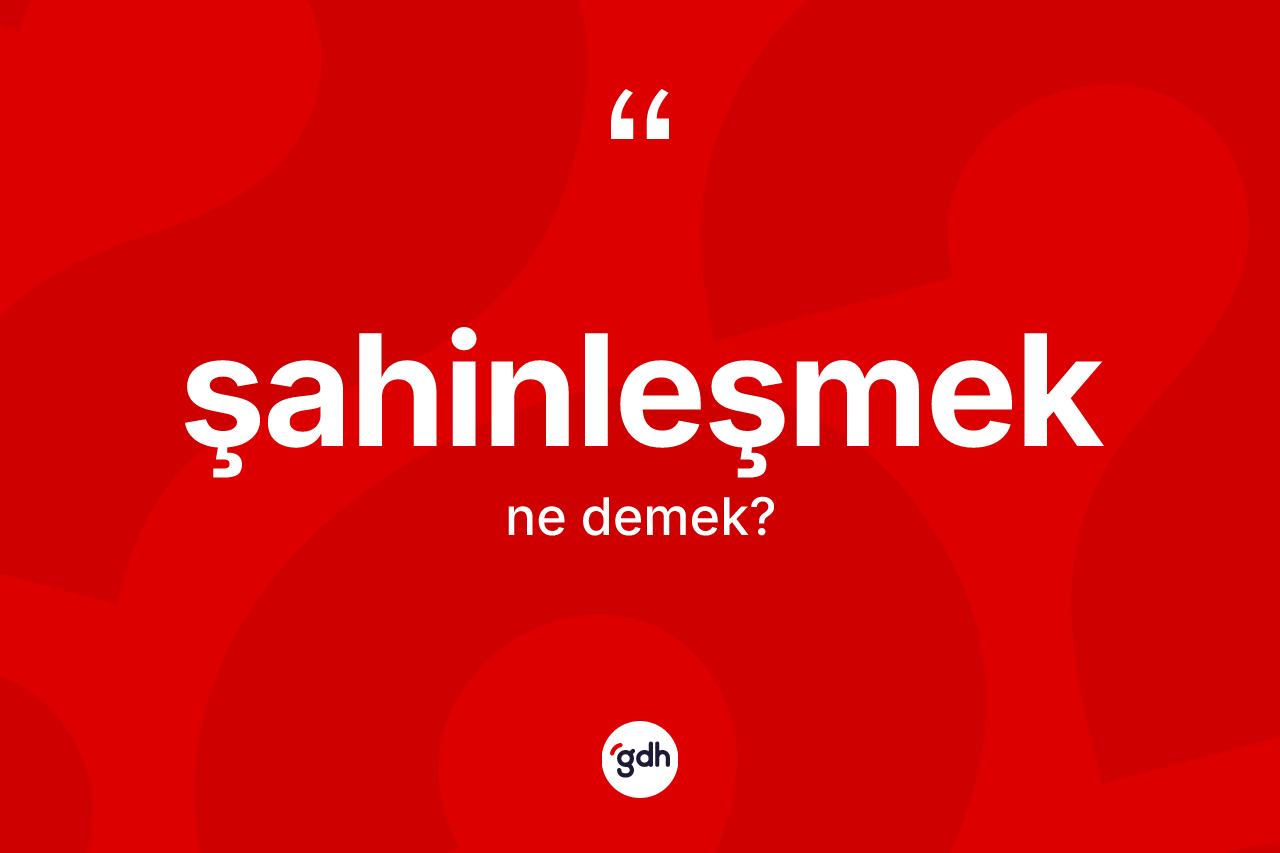 Şahinleşmek kelimesinin sözlükteki tanımı nedir?