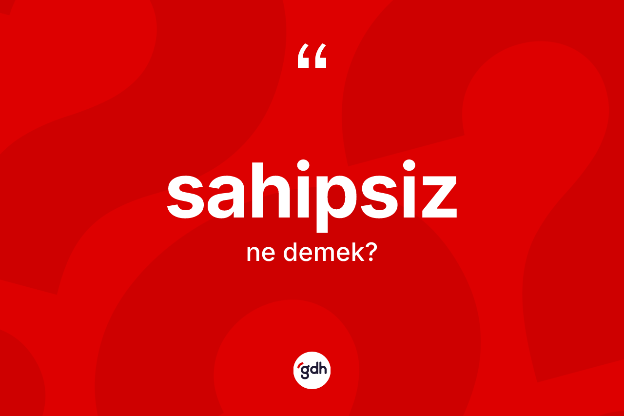 Sahipsiz nedir?