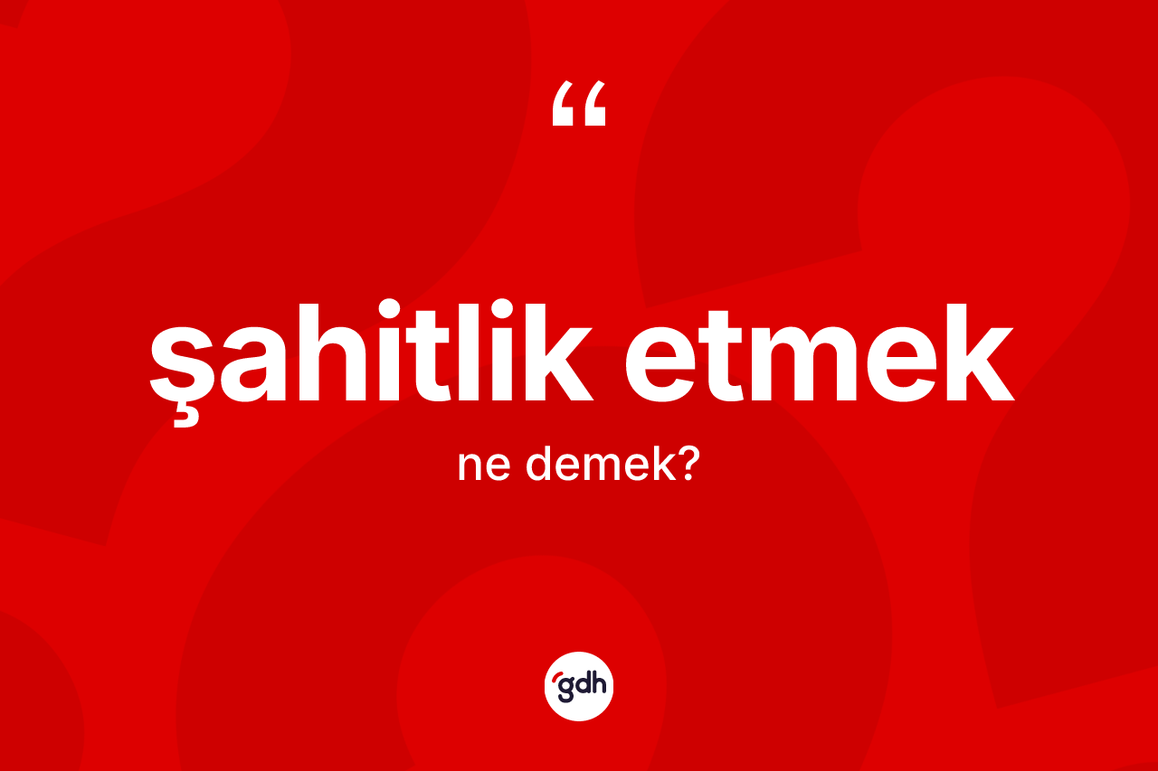 Şahitlik etmek ne demek? Şahitlik etmek ifadesi nerede kullanılır?