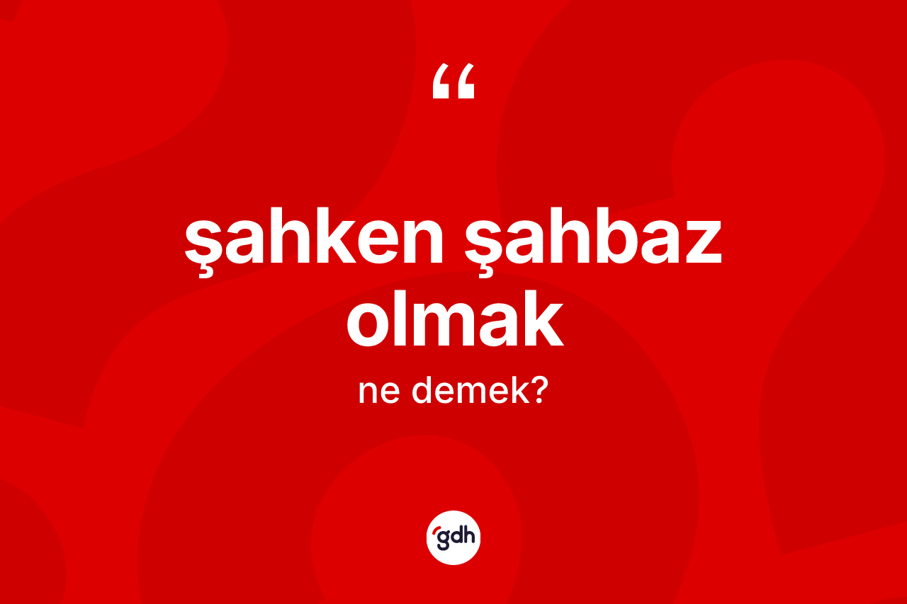 Şahken şahbaz olmak ifadesinin sözlükteki anlamı nedir?