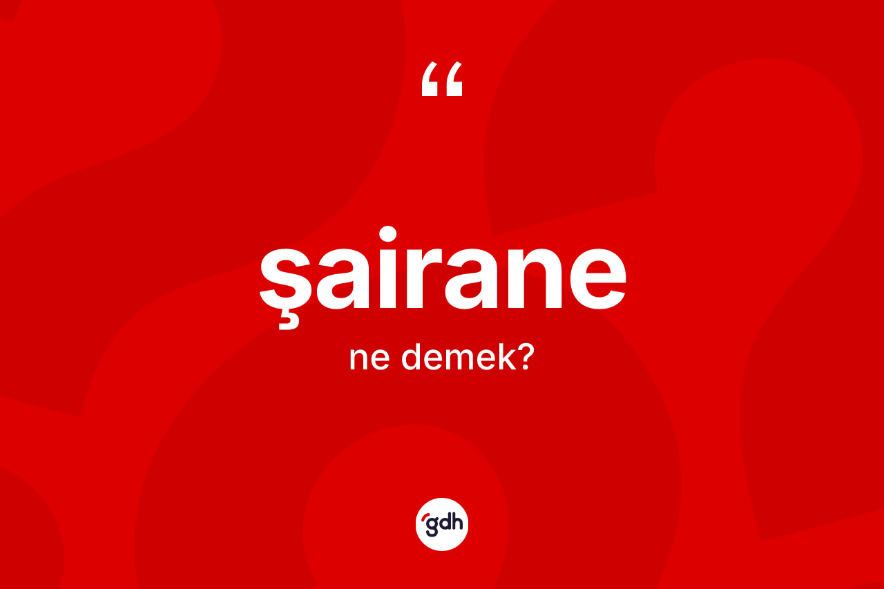 Şairane kelimesinin anlamı nedir? Şairane kelimesinin TDK'ya göre açıklaması nedir?
