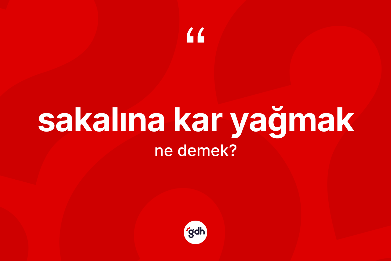 Sakalına kar yağmak ifadesinin kısaca tanımı nedir?