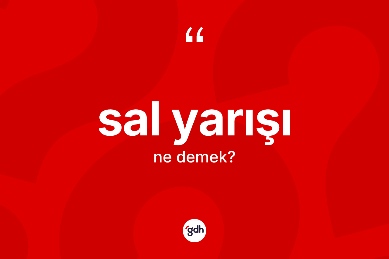 Sal yarışı kelimesinin anlamı nedir? Sal yarışının sözlükteki anlamı nedir?