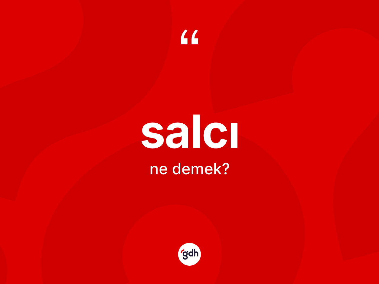 Salcı kelimesinin anlamı nedir? Salcının TDK'ya göre anlamı nedir?