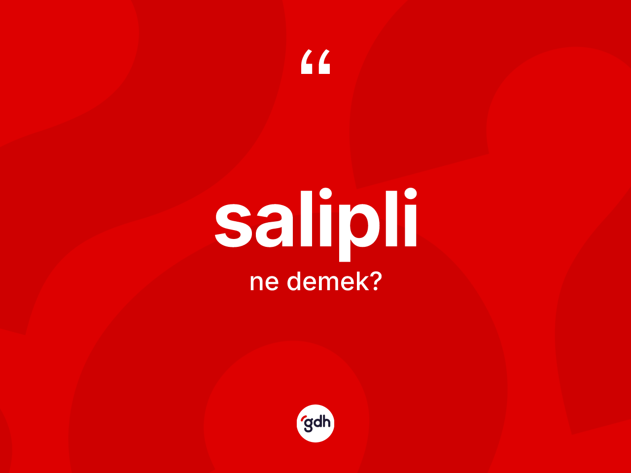 Salipli kelimesi ne demek? Saliplinin TDK'ya göre anlamı nedir?