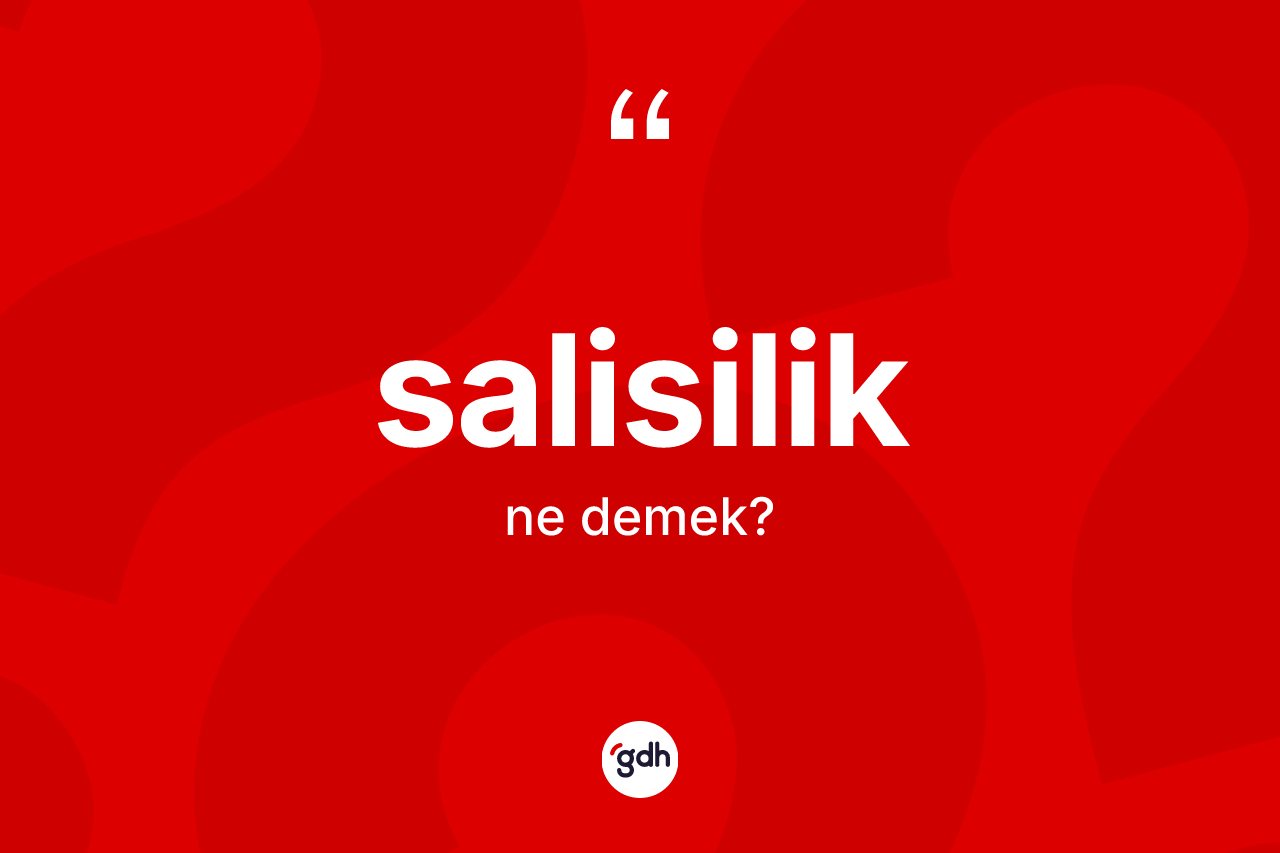 Salisilik kelimesi ne demek?