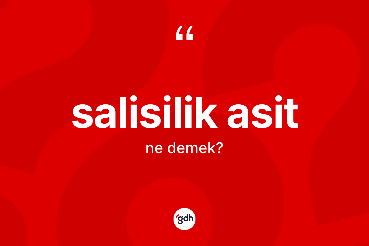 Salisilik asit kelimesinin sözlükteki tanımı nedir?