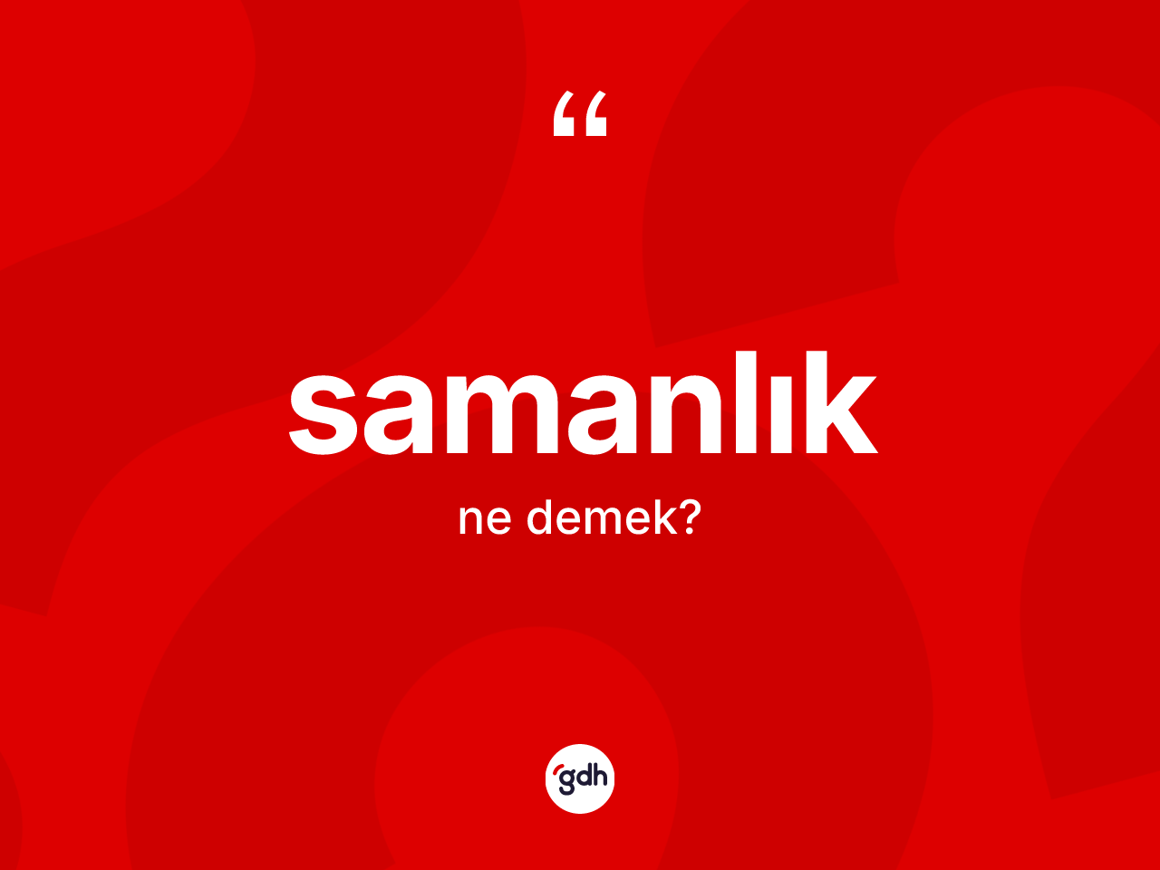 Samanlık kelimesi ne demek? Samanlığın TDK'ya göre anlamı nedir?