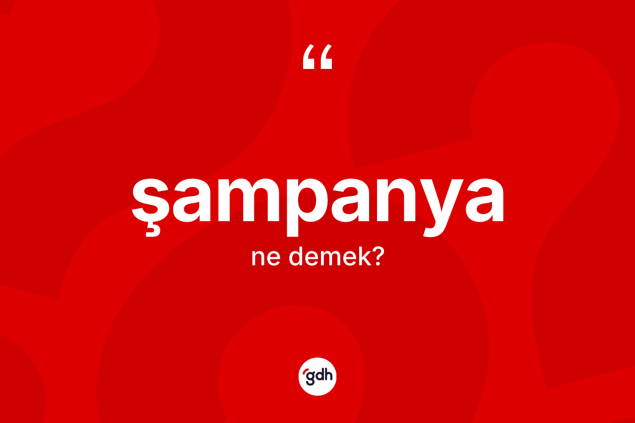 Şampanya ne demek?
