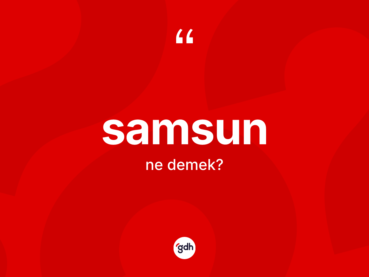 Samsun kelimesinin sözlükteki tanımı nedir? Samsunun kısaca tanımı nedir?