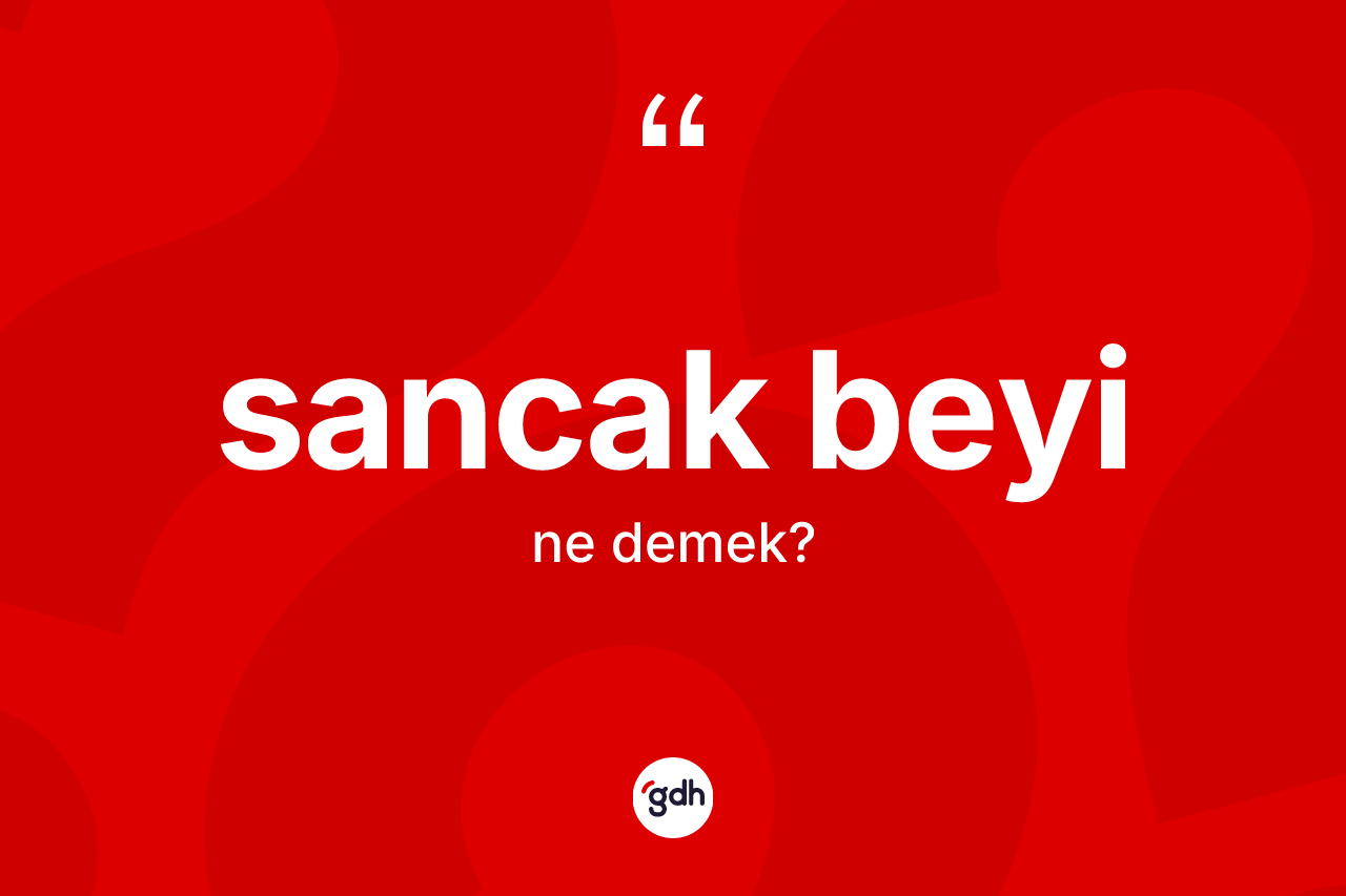 Sancak beyi kelimesinin tanımı nedir? Sancak beyi kelimesinin kaç farklı anlamı var?