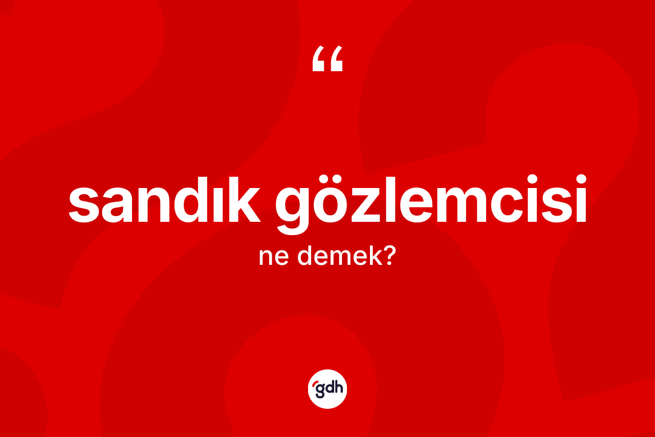 Sandık gözlemcisi kelimesinin sözlükteki tanımı nedir?