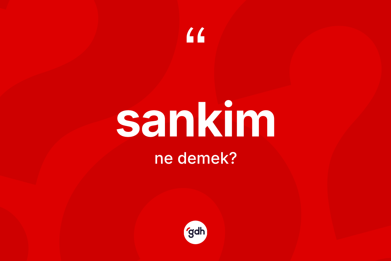 Sankim kelimesi ne demek? Sankimin TDK'ya göre anlamı nedir?