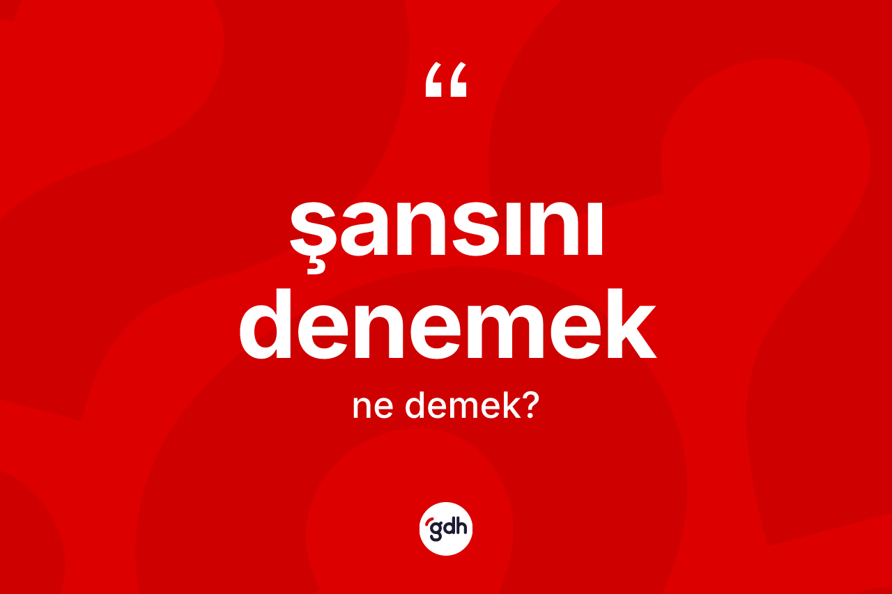 Şansını denemek ifadesinin tanımı nedir?