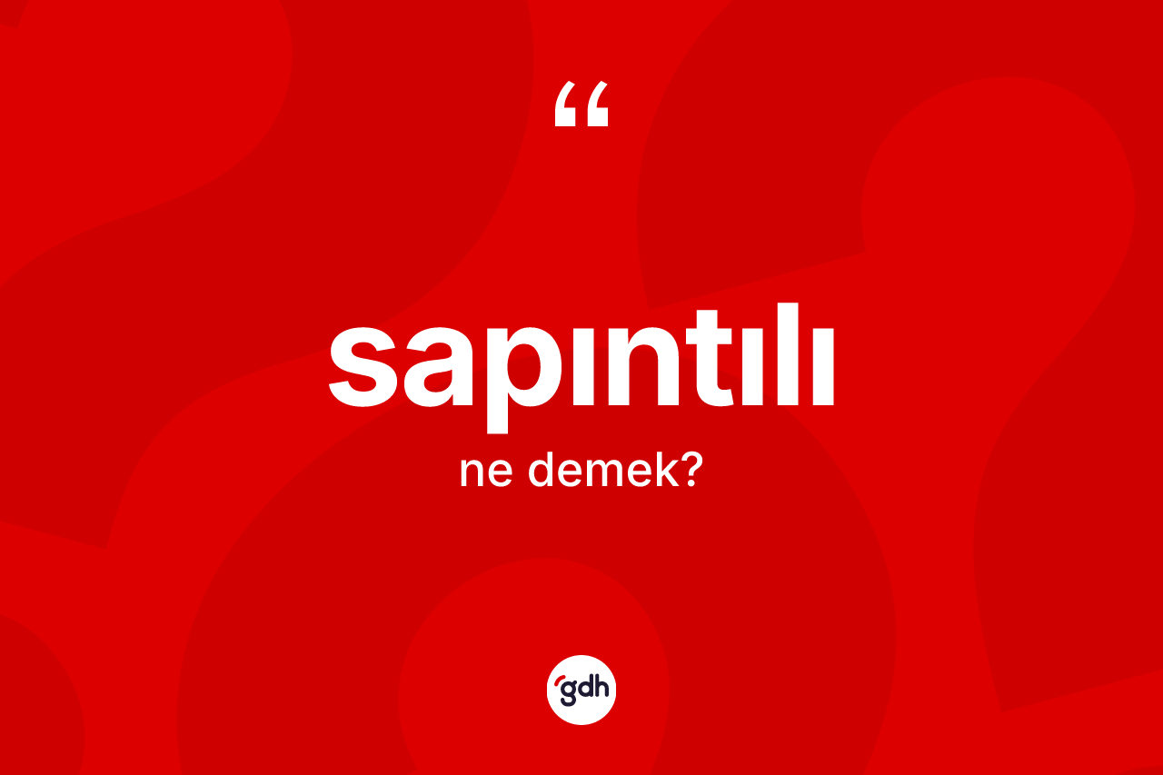 Sapıntılı kelimesinin sözlükteki tanımı nedir?