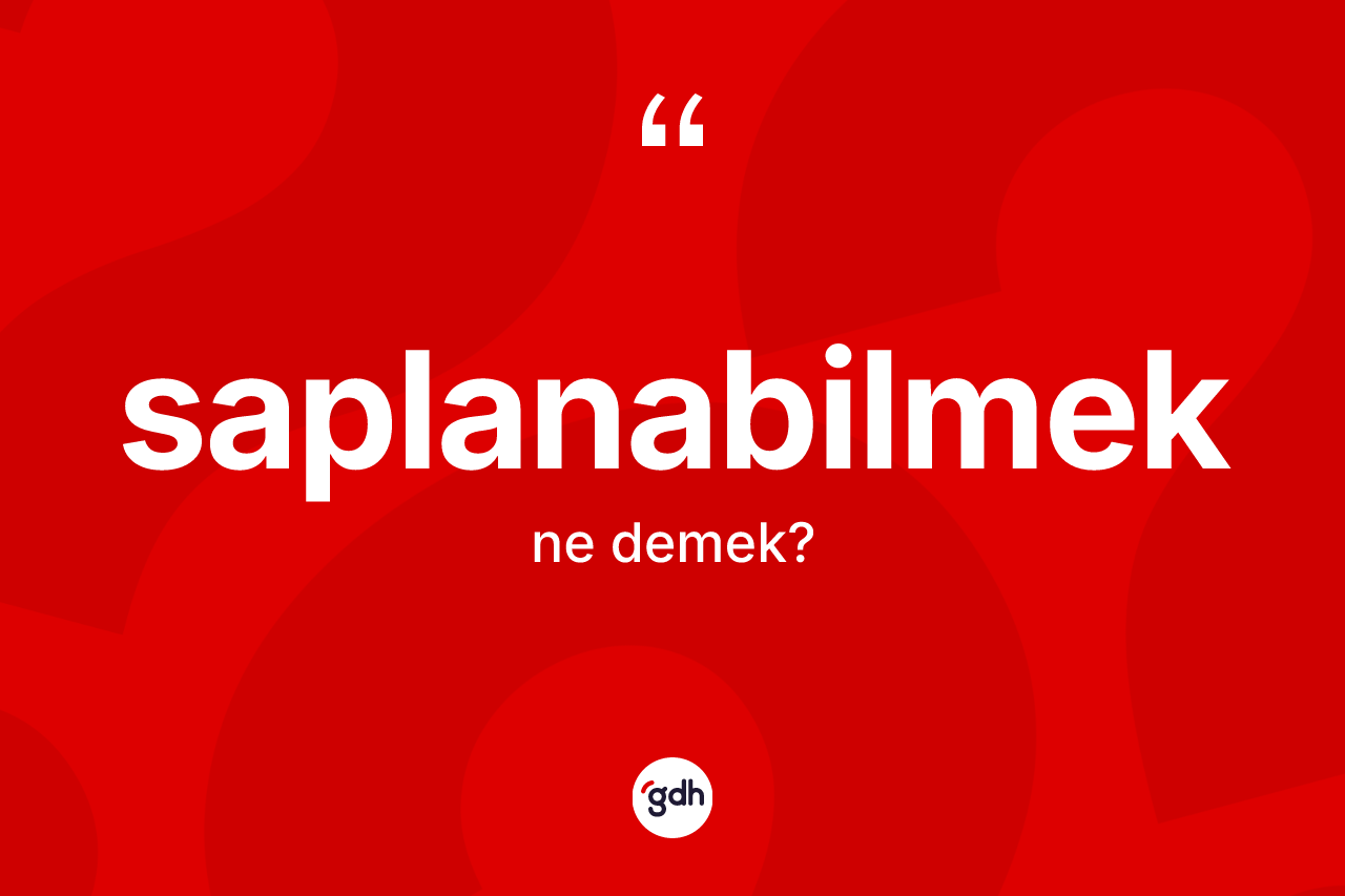 Saplanabilmek kelimesi ne anlama gelir? Saplanabilmek kelimesinin kaç farklı anlamı var?