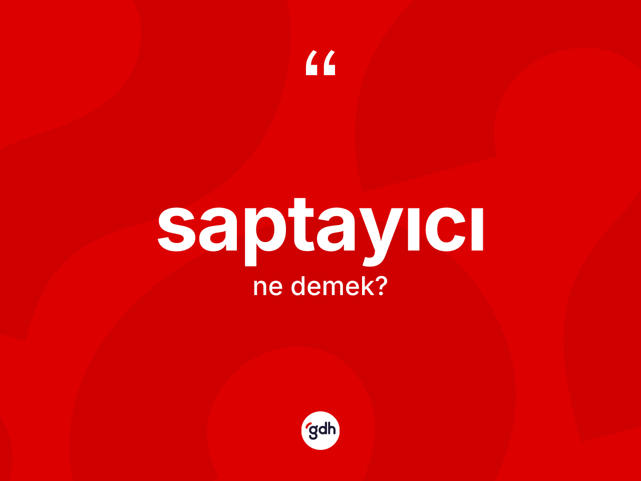 Saptayıcı kelimesinin tanımı nedir? Saptayıcı kelimesinin kaç farklı anlamı var?