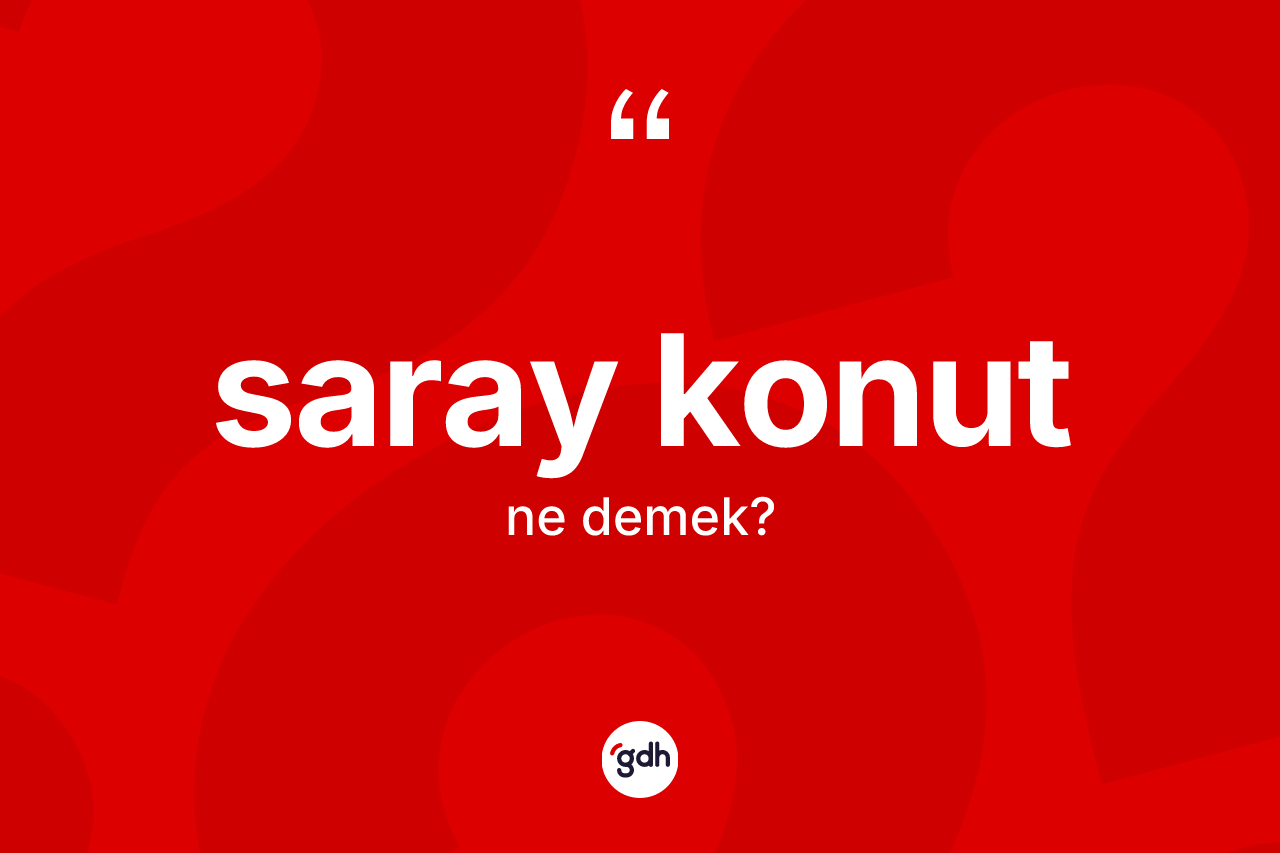 Saray konut kelimesinin tanımı nedir? Saray konutun TDK'ya göre anlamı nedir?