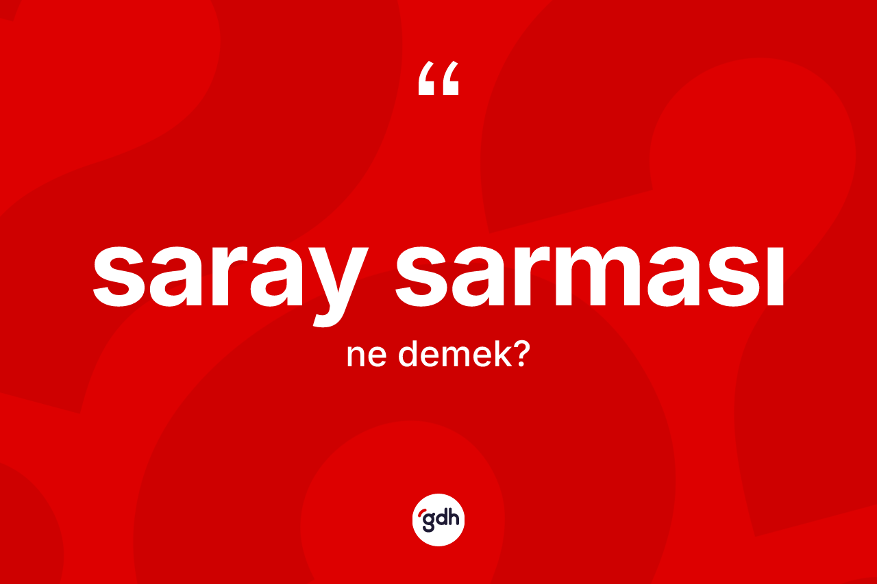 Saray sarması kelimesinin sözlükteki tanımı nedir? Saray sarmasının sözlükteki anlamı nedir?