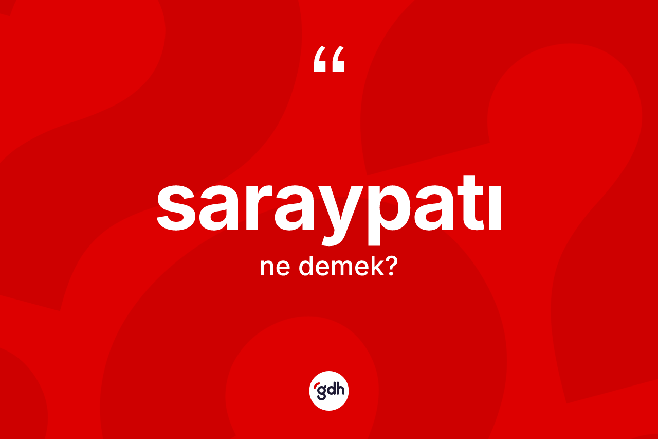 Saraypatı ne demek? Saraypatının TDK'ya göre anlamı nedir?