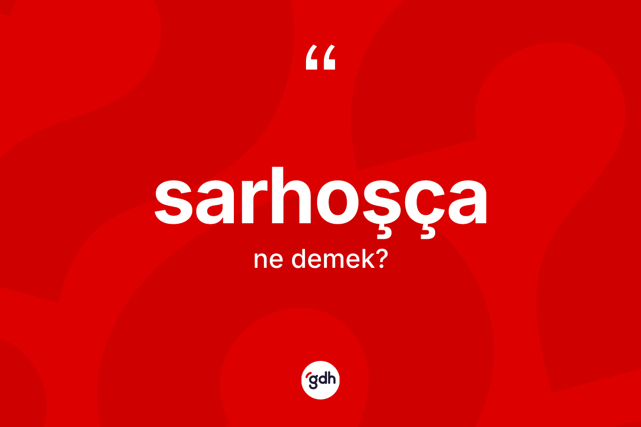 Sarhoşça kelimesi nedir? Sarhoşça kelimesinin TDK'ya göre açıklaması nedir?