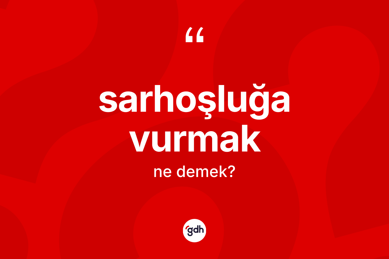 Sarhoşluğa vurmak ifadesinin sözlükteki anlamı nedir? Sarhoşluğa vurmak ifadesi hangi durumlarda kullanılır?
