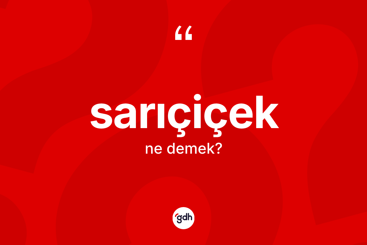 Sarıçiçek kelimesi ne demek? Sarıçiçeğin TDK'ya göre anlamı nedir?