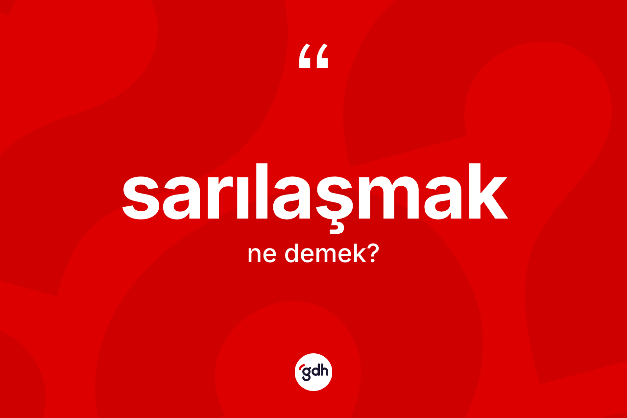 Sarılaşmak kelimesinin anlamı nedir? Sarılaşmak kelimesinin TDK'ya göre açıklaması nedir?