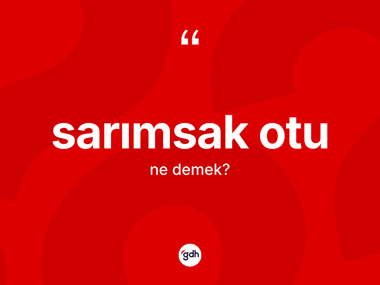 Sarımsak otu kelimesinin tanımı nedir? Sarımsak otunun TDK'ya göre anlamı nedir?