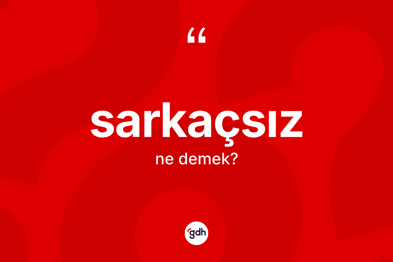 Sarkaçsız ne demek? Sarkaçsızın TDK'ya göre anlamı nedir?
