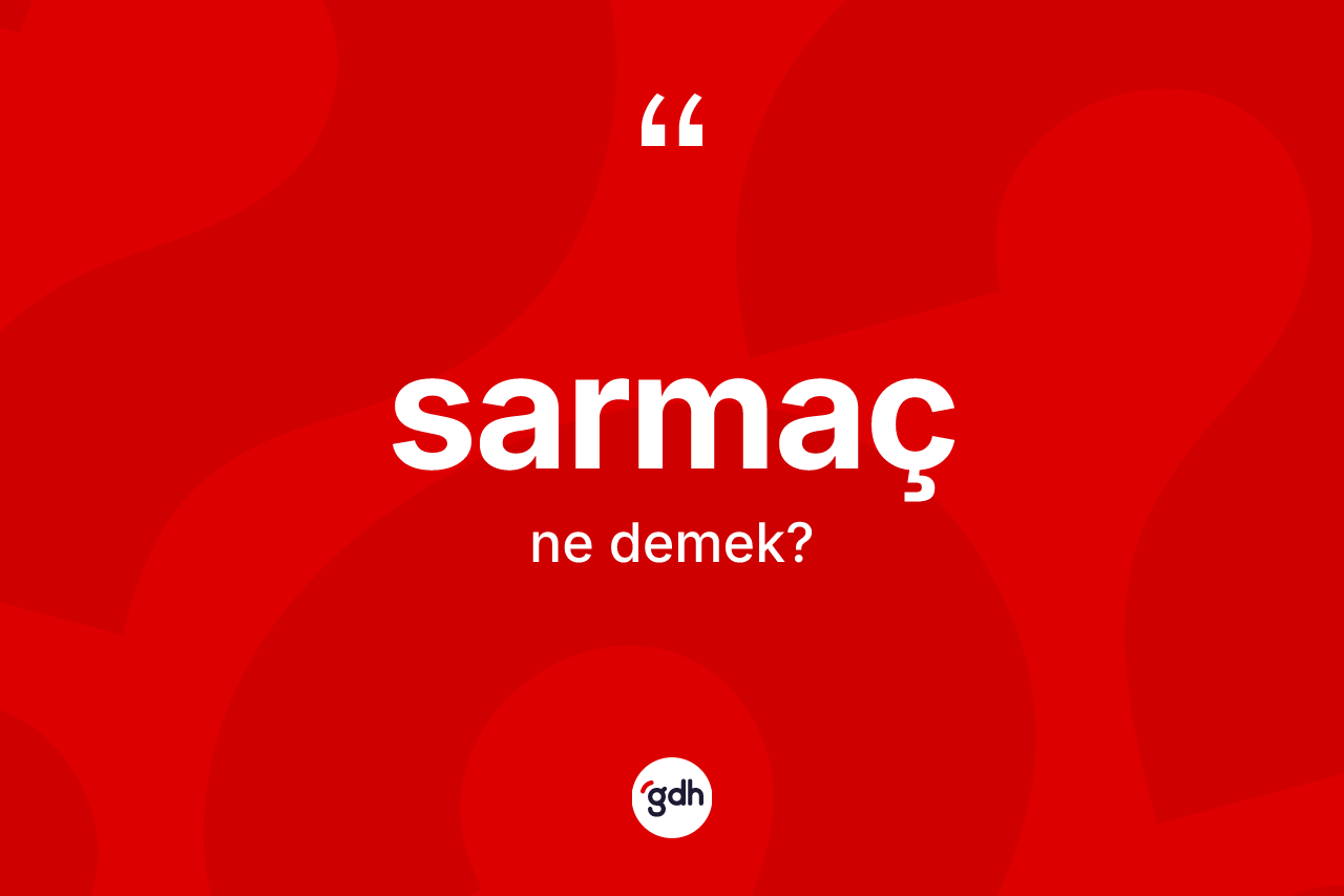 Sarmaç kelimesi ne demek? Sarmaç kelimesinin TDK'ya göre açıklaması nedir?