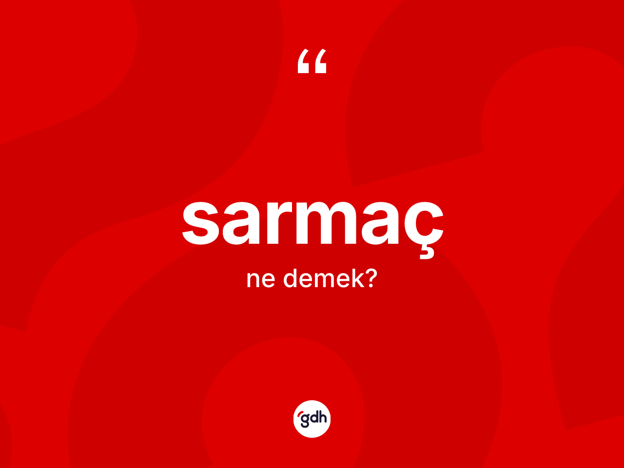 Sarmaç kelimesi ne demek? Sarmaç kelimesinin TDK'ya göre açıklaması nedir?