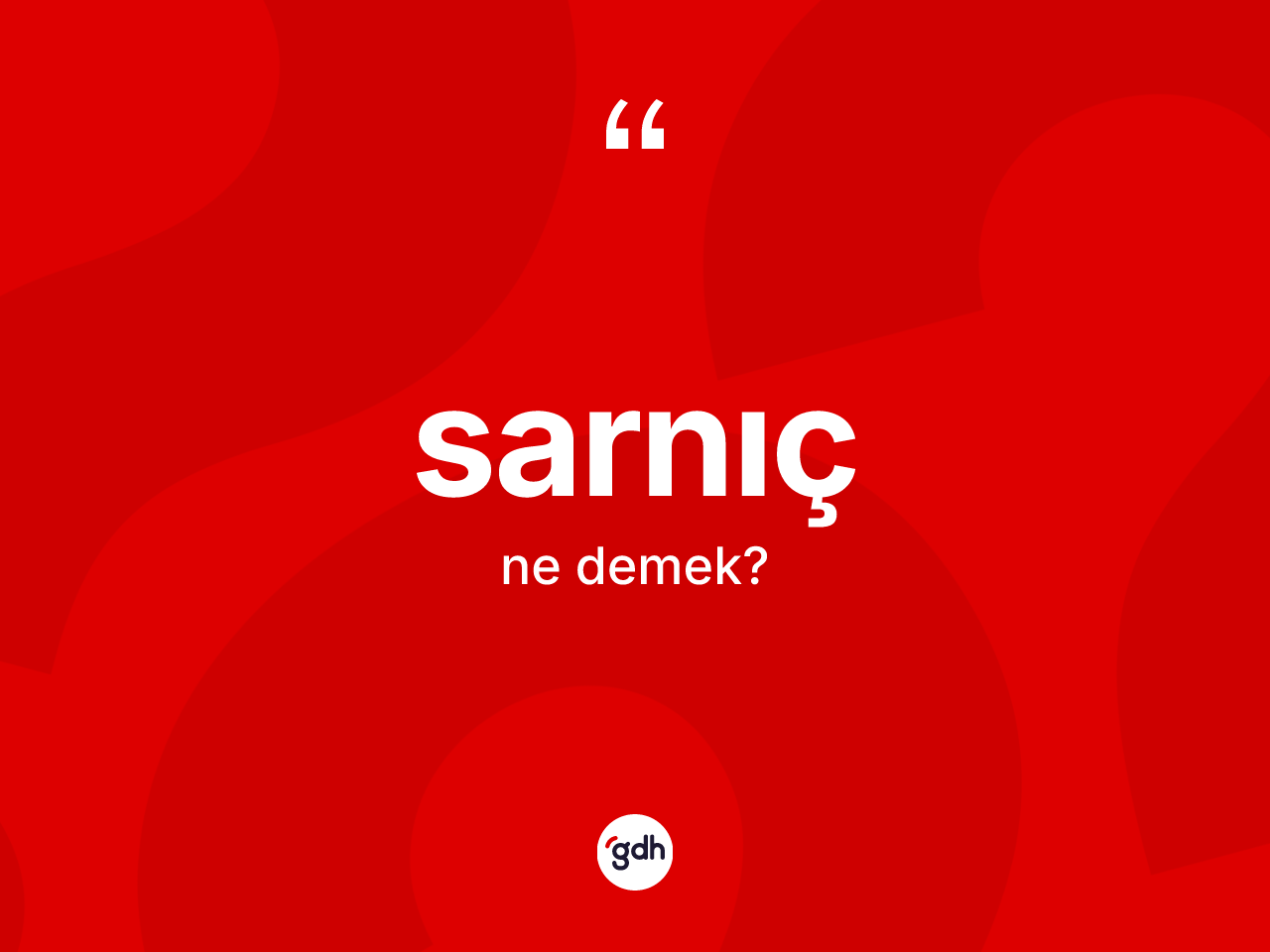 Sarnıç ne anlama gelir? Sarnıcın kısaca tanımı nedir?