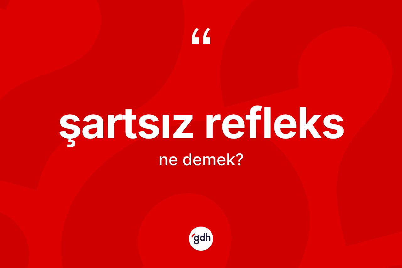 Şartsız refleks kelimesi ne demek?