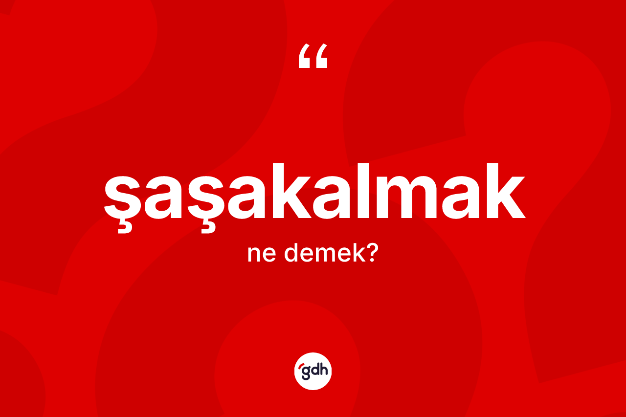 Şaşakalmak kelimesi nedir? Şaşakalmak kelimesinin özellikleri nelerdir?