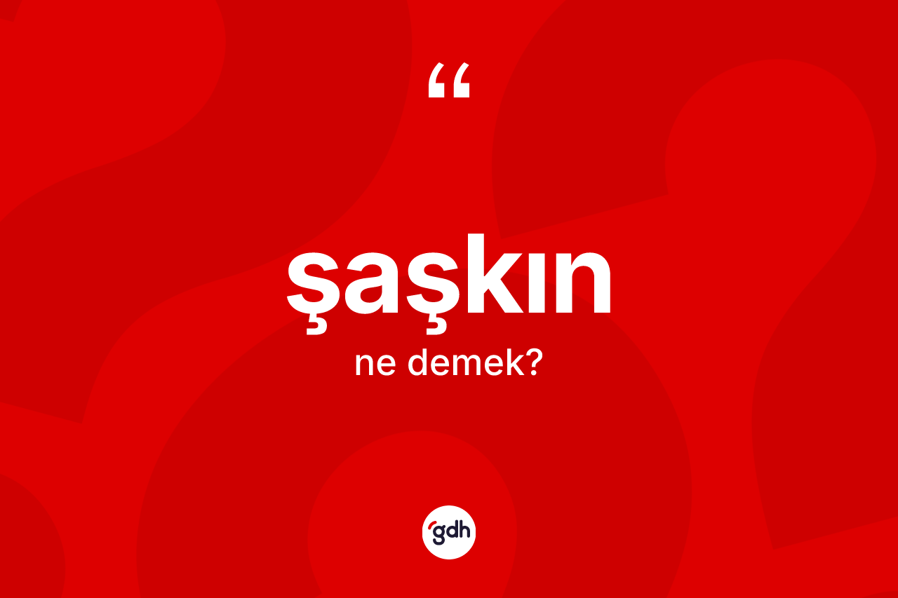 Şaşkın kelimesi ne demek? Şaşkının TDK'ya göre anlamı nedir?