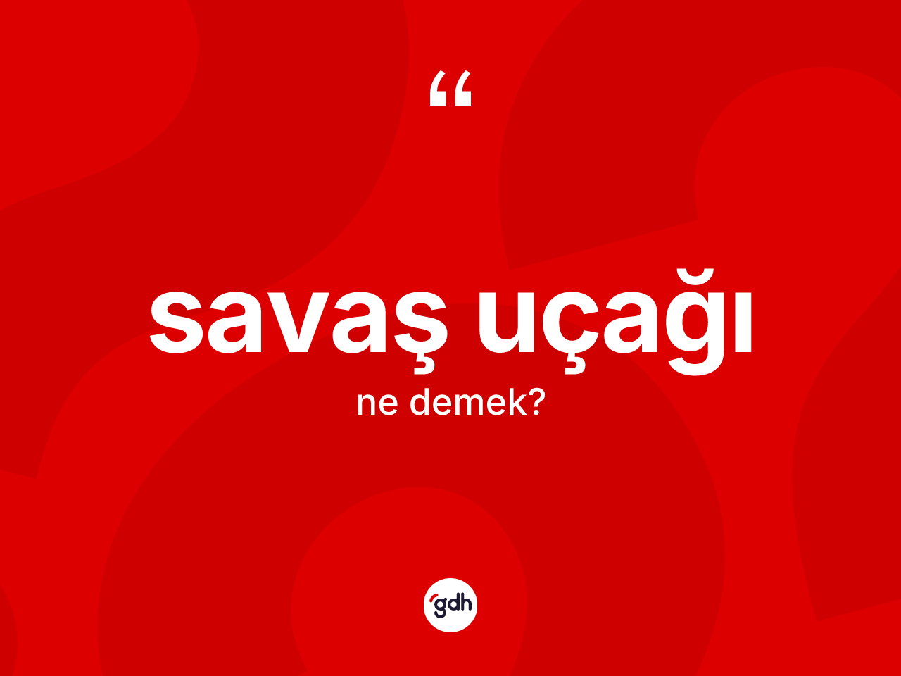 Savaş uçağı kelimesi ne demek? Savaş uçağının TDK'ya göre anlamı nedir?