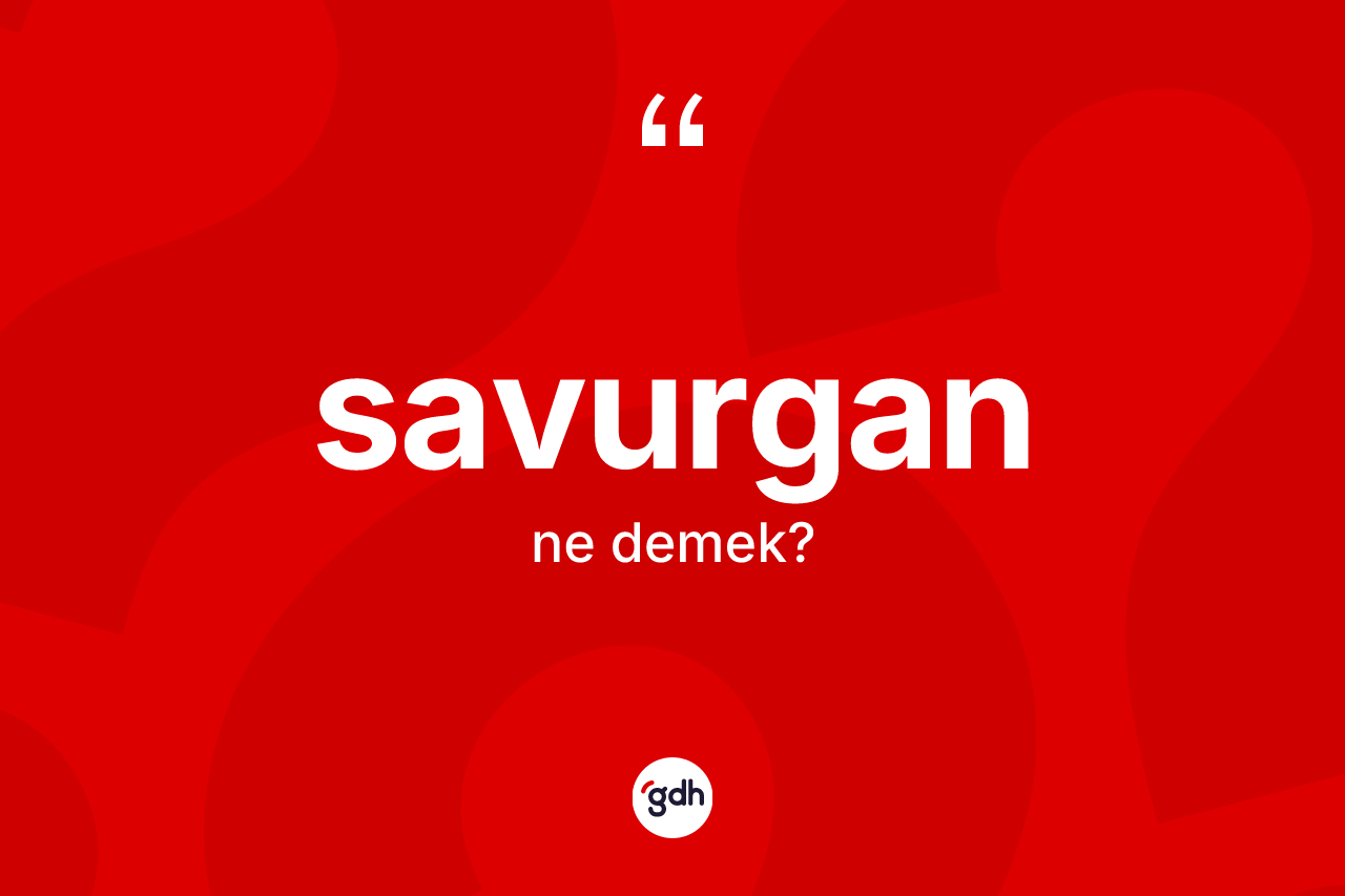 Savurgan ne demek?