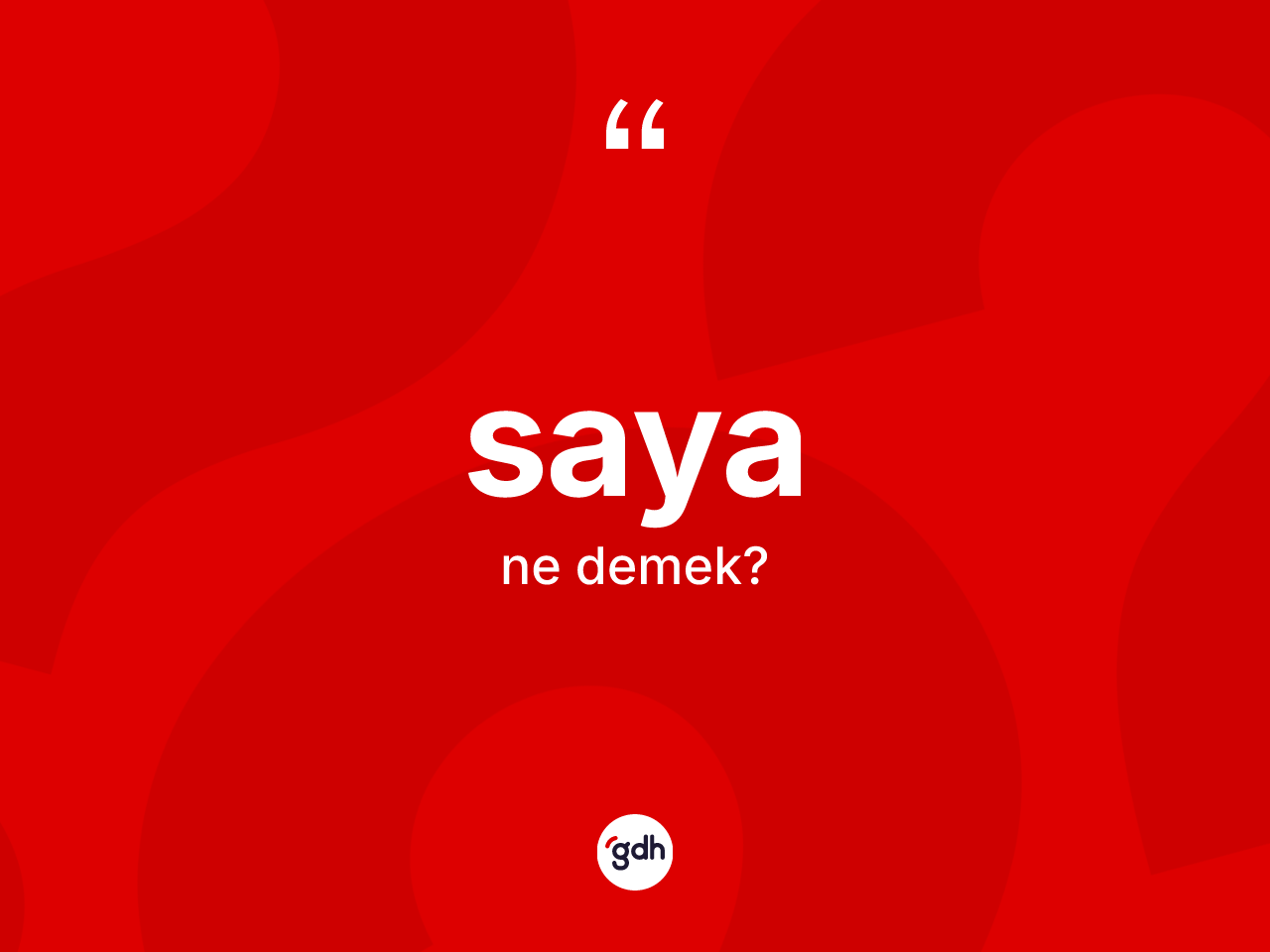 Saya kelimesinin sözlükteki tanımı nedir? Saya kelimesinin kaç farklı anlamı var?